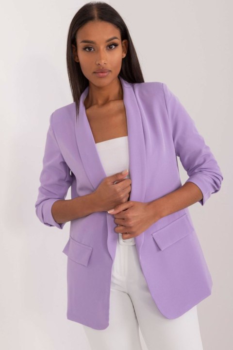 Marynarka Model TW-ZT-BI-24155a.01X Light Violet - Och Bella Och Bella Marynarka Model TW-ZT-BI-24155a.01X Light Violet - Och Bella Och Bella