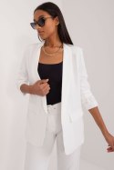 Marynarka Model TW-ZT-BI-24155a.01X White - Och Bella Och Bella Marynarka Model TW-ZT-BI-24155a.01X White - Och Bella Och Bella