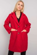 Płaszcz Damski Model TW-PL-BI-21717.40P Red - Och Bella Och Bella Płaszcz Damski Model TW-PL-BI-21717.40P Red - Och Bella Och Bella