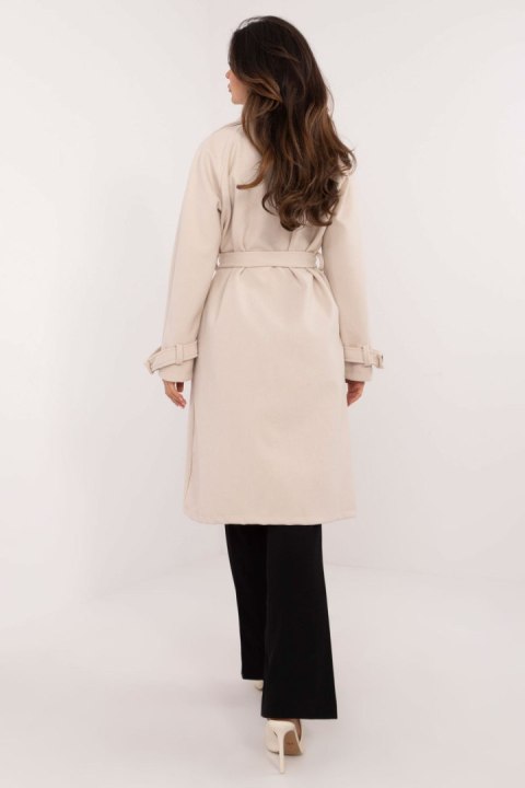 Płaszcz Damski Model TW-PL-BI-2209.71P Light Beige - Och Bella Och Bella Płaszcz Damski Model TW-PL-BI-2209.71P Light Beige - Och Bella Och Bella