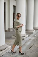 Spódnica Komplet Model M329/2 Khaki - La Aurora La Aurora Spódnica Komplet Model M329/2 Khaki - La Aurora La Aurora