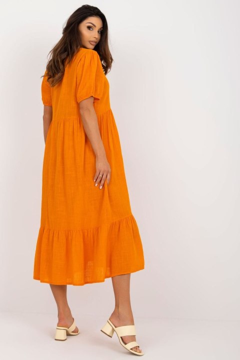 Sukienka Model TW-SK-BI-25504.19P Orange - Och Bella Och Bella Sukienka Model TW-SK-BI-25504.19P Orange - Och Bella Och Bella