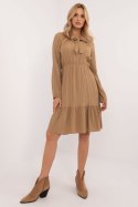 Sukienka Model TW-SK-BI-CB3331.88 Camel - Och Bella Och Bella Sukienka Model TW-SK-BI-CB3331.88 Camel - Och Bella Och Bella