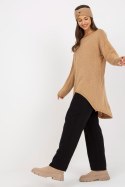 Sweter Damski Model TW-SW-BI-1222.13X Camel - Och Bella Och Bella Sweter Damski Model TW-SW-BI-1222.13X Camel - Och Bella Och Bella
