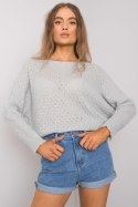 Sweter Damski Model TW-SW-BI-2269.25X Grey - Och Bella Och Bella Sweter Damski Model TW-SW-BI-2269.25X Grey - Och Bella Och Bella