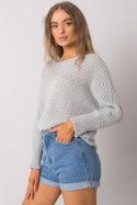 Sweter Damski Model TW-SW-BI-2269.25X Grey - Och Bella Och Bella Sweter Damski Model TW-SW-BI-2269.25X Grey - Och Bella Och Bella