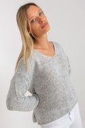 Sweter Damski Model TW-SW-BI-3002.98 Grey - Och Bella Och Bella Sweter Damski Model TW-SW-BI-3002.98 Grey - Och Bella Och Bella