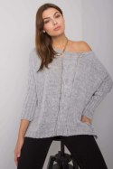 Sweter Damski Model TW-SW-BI-559.45 Grey - Och Bella Och Bella Sweter Damski Model TW-SW-BI-559.45 Grey - Och Bella Och Bella