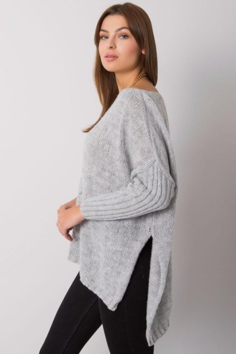 Sweter Damski Model TW-SW-BI-559.45 Grey - Och Bella Och Bella Sweter Damski Model TW-SW-BI-559.45 Grey - Och Bella Och Bella