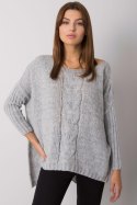 Sweter Damski Model TW-SW-BI-559.45 Grey - Och Bella Och Bella Sweter Damski Model TW-SW-BI-559.45 Grey - Och Bella Och Bella