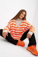 Sweter Damski Model TW-SW-BI-M59.25 Orange - Och Bella Och Bella Sweter Damski Model TW-SW-BI-M59.25 Orange - Och Bella Och Bella