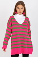 Sweter Damski Model TW-SW-BI-M59.25 Pink - Och Bella Och Bella Sweter Damski Model TW-SW-BI-M59.25 Pink - Och Bella Och Bella