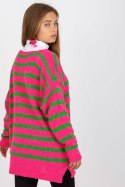 Sweter Damski Model TW-SW-BI-M59.25 Pink - Och Bella Och Bella Sweter Damski Model TW-SW-BI-M59.25 Pink - Och Bella Och Bella
