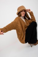 Sweter Damski Model TW-SW-BI-M903.33X Camel - Och Bella Och Bella Sweter Damski Model TW-SW-BI-M903.33X Camel - Och Bella Och Bella