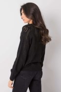 Sweter Kardigan Model TW-SW-BI-591.60 Black - Och Bella Och Bella Sweter Kardigan Model TW-SW-BI-591.60 Black - Och Bella Och Bella