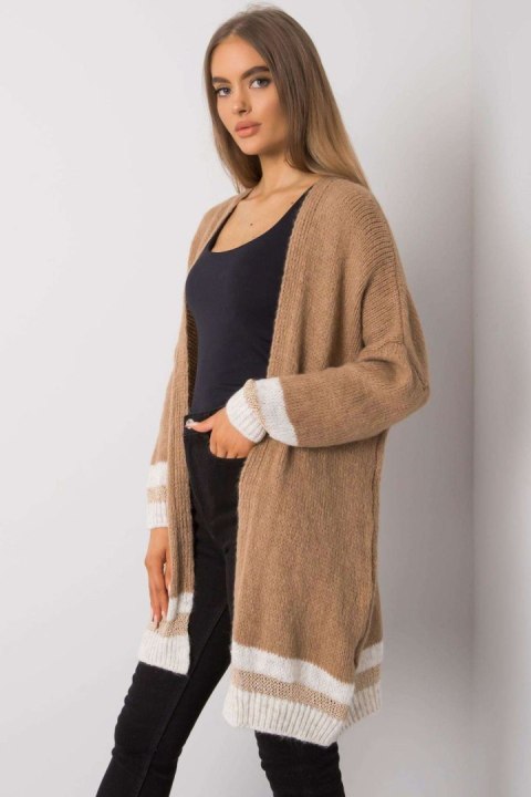 Sweter Kardigan Model TW-SW-BI-A21768.21 Camel - Och Bella Och Bella Sweter Kardigan Model TW-SW-BI-A21768.21 Camel - Och Bella Och Bella