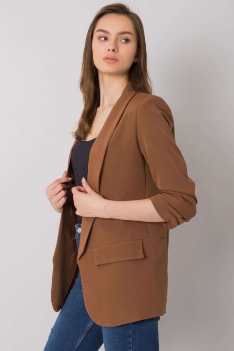 Żakiet Model TW-ZT-BI-22520.14 Brown - Och Bella Och Bella Żakiet Model TW-ZT-BI-22520.14 Brown - Och Bella Och Bella