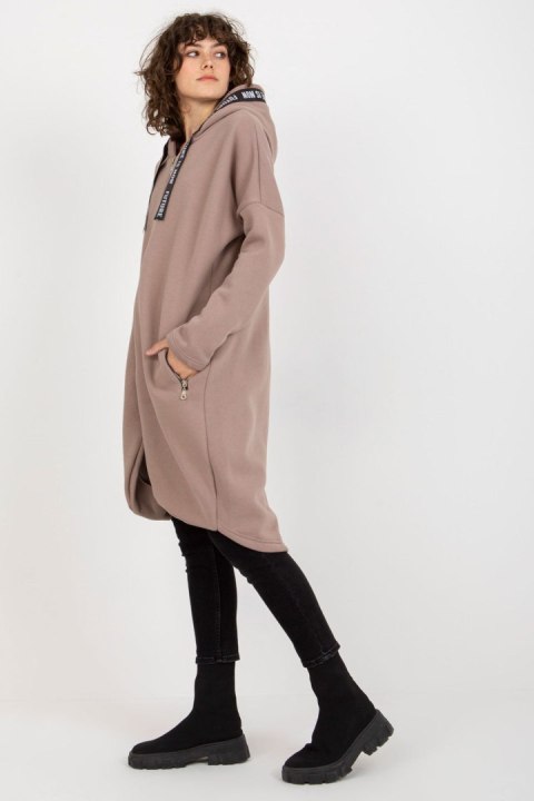 Bluza Damska Model RV-BL-6683.00P Dark Beige - Relevance Relevance Bluza Damska Model RV-BL-6683.00P Dark Beige - Relevance Relevance
