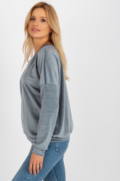Bluza Damska Model RV-BL-8441.07P Grey/Blue - Relevance Relevance Bluza Damska Model RV-BL-8441.07P Grey/Blue - Relevance Relevance