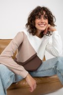 Bluza Damska Model RV-BL-8463.41P White/Brown - Relevance Relevance Bluza Damska Model RV-BL-8463.41P White/Brown - Relevance Relevance