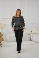 Spodnie Damskie Model M419/C Black/Lurex - La Aurora La Aurora Spodnie Damskie Model M419/C Black/Lurex - La Aurora La Aurora