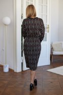 Sukienka Model M399 Lurex/Black/Beige/Red - La Aurora La Aurora Sukienka Model M399 Lurex/Black/Beige/Red - La Aurora La Aurora