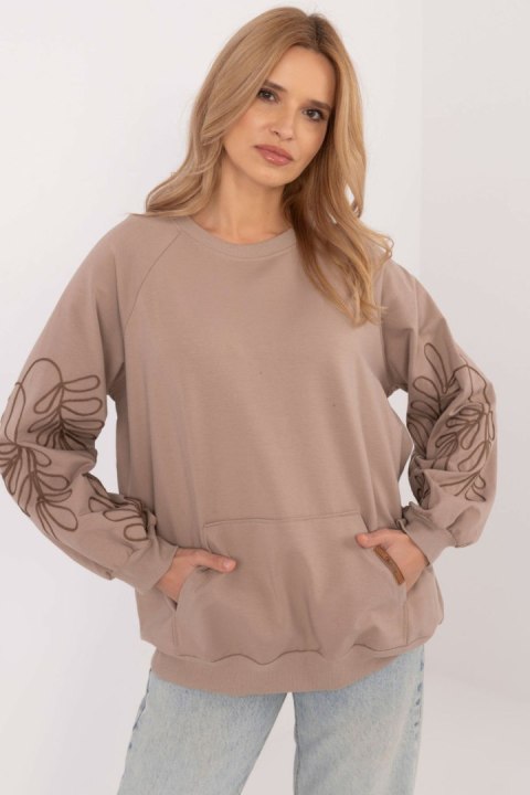 Bluza Damska Model RV-BL-9972.10X Dark Beige - Relevance Relevance Bluza Damska Model RV-BL-9972.10X Dark Beige - Relevance Relevance