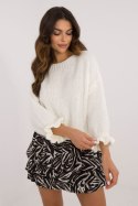 Sweter Damski Model MI-SW-2912.10X Ecru - Italy Moda Italy Moda Sweter Damski Model MI-SW-2912.10X Ecru - Italy Moda Italy Moda