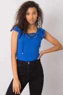 Bluzka Model DHJ-BZ-13301.34P Dark Blue - Italy Moda Italy Moda Bluzka Model DHJ-BZ-13301.34P Dark Blue - Italy Moda Italy Moda