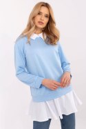 Bluzka Model MI-BZ-A5997.49 Light Blue - Italy Moda Italy Moda Bluzka Model MI-BZ-A5997.49 Light Blue - Italy Moda Italy Moda