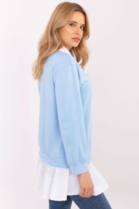 Bluzka Model MI-BZ-A5997.49 Light Blue - Italy Moda Italy Moda Bluzka Model MI-BZ-A5997.49 Light Blue - Italy Moda Italy Moda