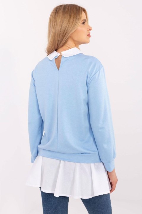 Bluzka Model MI-BZ-A5997.49 Light Blue - Italy Moda Italy Moda Bluzka Model MI-BZ-A5997.49 Light Blue - Italy Moda Italy Moda