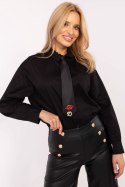 Koszula Damska Model DHJ-KS-9213-1.77P Black - Italy Moda Italy Moda Koszula Damska Model DHJ-KS-9213-1.77P Black - Italy Moda Italy Moda