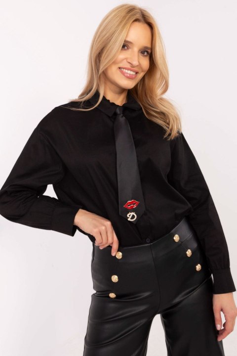Koszula Damska Model DHJ-KS-9213-1.77P Black - Italy Moda Italy Moda Koszula Damska Model DHJ-KS-9213-1.77P Black - Italy Moda Italy Moda