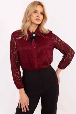 Koszula Damska Model MI-KS-C242.16X Bordo - Italy Moda Italy Moda