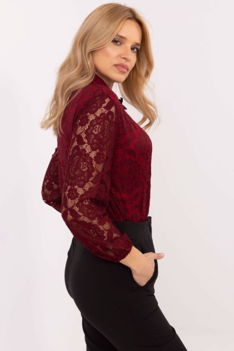 Koszula Damska Model MI-KS-C242.16X Bordo - Italy Moda Italy Moda Koszula Damska Model MI-KS-C242.16X Bordo - Italy Moda Italy Moda