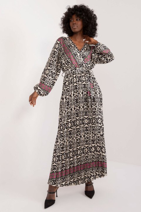 Sukienka Model DHJ-SK-16656.13X Black/Beige - Italy Moda Italy Moda Sukienka Model DHJ-SK-16656.13X Black/Beige - Italy Moda Italy Moda