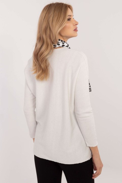Sweter Damski Model DHJ-BZ-19226.91White - Italy Moda Italy Moda Sweter Damski Model DHJ-BZ-19226.91White - Italy Moda Italy Moda