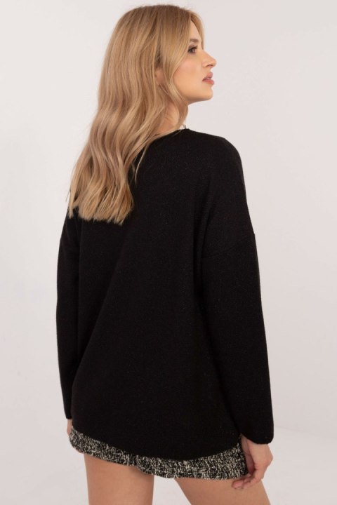 Sweter Damski Model DHJ-BZ-19238.26 Black - Italy Moda Italy Moda Sweter Damski Model DHJ-BZ-19238.26 Black - Italy Moda Italy Moda