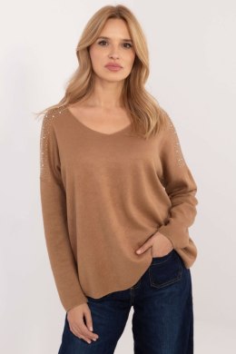 Sweter Damski Model DHJ-SW-17690.21 Camel - Italy Moda Italy Moda