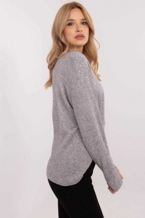 Sweter Damski Model DHJ-SW-17690.21 Grey - Italy Moda Italy Moda Sweter Damski Model DHJ-SW-17690.21 Grey - Italy Moda Italy Moda