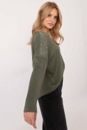 Sweter Damski Model DHJ-SW-17690.21 Khaki - Italy Moda Italy Moda Sweter Damski Model DHJ-SW-17690.21 Khaki - Italy Moda Italy Moda