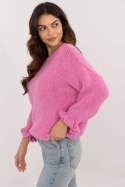 Sweter Damski Model MI-SW-2912.10X Pink - Italy Moda Italy Moda Sweter Damski Model MI-SW-2912.10X Pink - Italy Moda Italy Moda