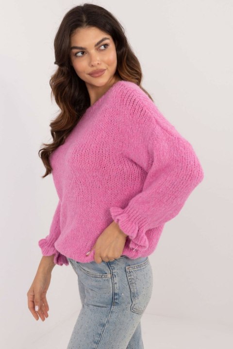Sweter Damski Model MI-SW-2912.10X Pink - Italy Moda Italy Moda Sweter Damski Model MI-SW-2912.10X Pink - Italy Moda Italy Moda