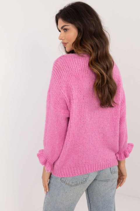 Sweter Damski Model MI-SW-2912.10X Pink - Italy Moda Italy Moda Sweter Damski Model MI-SW-2912.10X Pink - Italy Moda Italy Moda