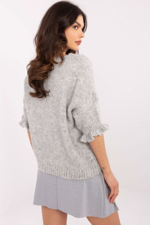 Sweter Damski Model MI-SW-2913.99 Grey - Italy Moda Italy Moda Sweter Damski Model MI-SW-2913.99 Grey - Italy Moda Italy Moda