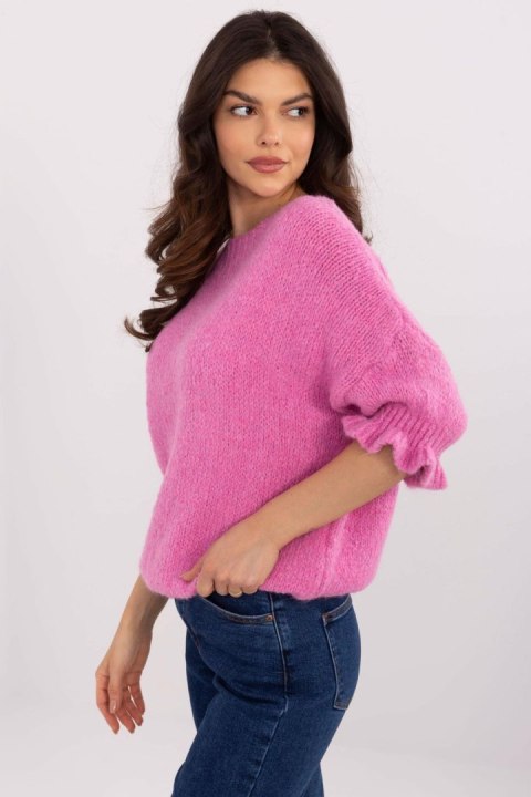 Sweter Damski Model MI-SW-2913.99 Pink - Italy Moda Italy Moda Sweter Damski Model MI-SW-2913.99 Pink - Italy Moda Italy Moda