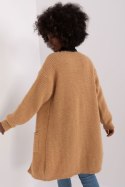 Sweter Kardigan Model DHJ-SW-1009.09P Camel - Italy Moda Italy Moda Sweter Kardigan Model DHJ-SW-1009.09P Camel - Italy Moda Italy Moda