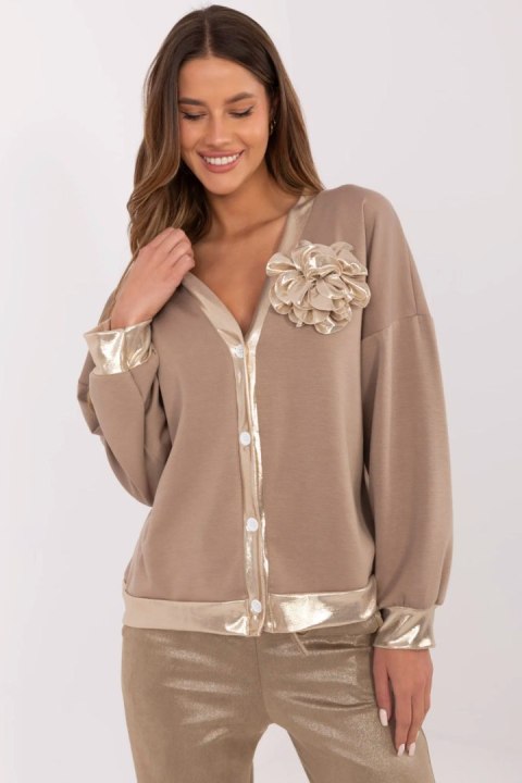 Bluza Damska Model MI-BL-61789.24 Dark Beige - Italy Moda Italy Moda Bluza Damska Model MI-BL-61789.24 Dark Beige - Italy Moda Italy Moda