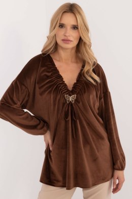 Bluzka Model DHJ-BZ-19902.49P Brown - Italy Moda Italy Moda